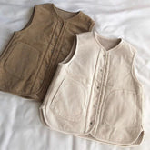 Vintage Corduroy Woolen Vest Sweater